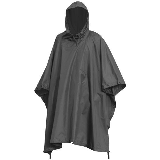 Poncho impermeable de Ripstop en negro