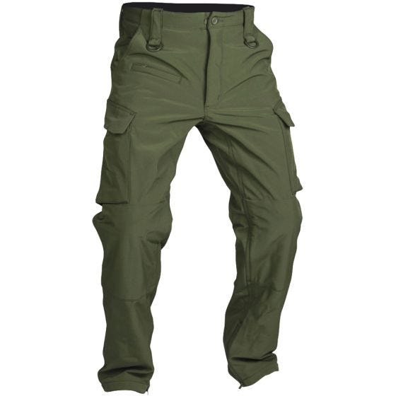 Pantalones de tejido softshell Mil-Tec Explorer en verde oliva