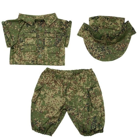 Traje para osito de peluche Mil-Tec de tamaño grande en Digital Flora