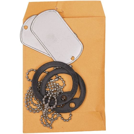 Kit original de chapas de identificación para perro con silenciadores Mil-Tec US