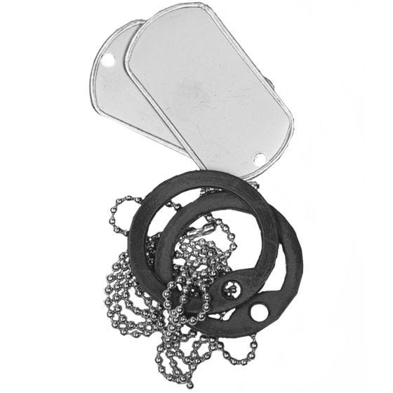 Kit original de chapas de identificación para perro con silenciadores Mil-Tec US