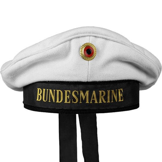 Mil-Tec BM Navy Hat with Insignia - Blanco