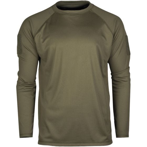 Camiseta táctica de manga larga Mil-Tec de secado rápido en verde oliva