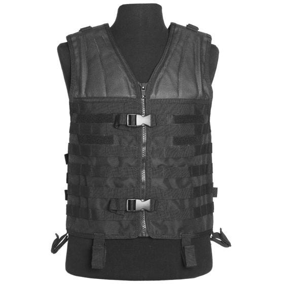 Chaleco Mil-Tec con sistema MOLLE en negro