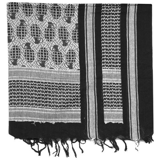 Pañuelo Shemagh Mil-Tec Pineapple en negro / blanco