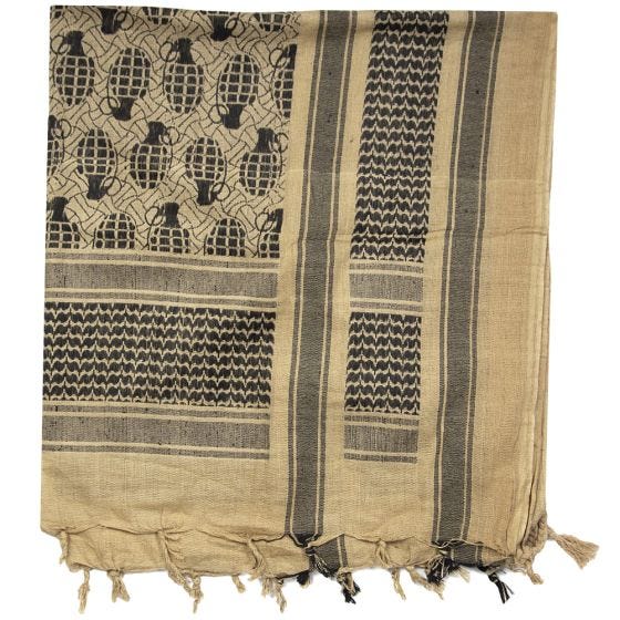 Pañuelo Shemagh Mil-Tec Pineapple en Coyote / negro