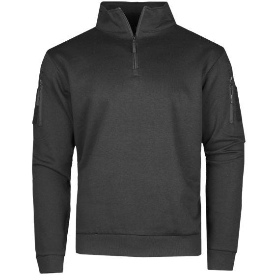 Sudadera táctica con cremallera Mil-Tec en negro