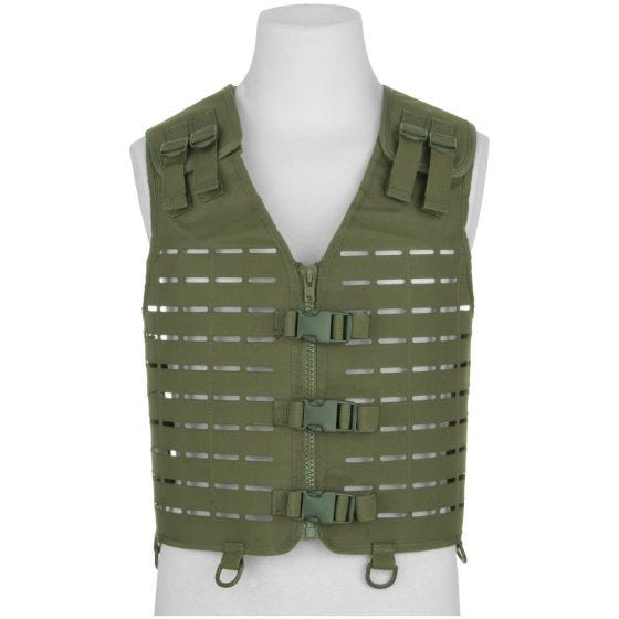 Chaleco cortado a láser Mil-Tec Carrier en verde oliva