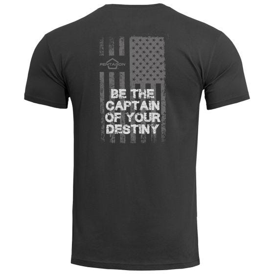 Camiseta Pentagon Ageron American Flag - Negro