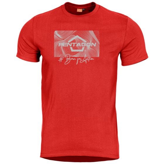 Camiseta Pentagon Ageron Contour - Lava Red