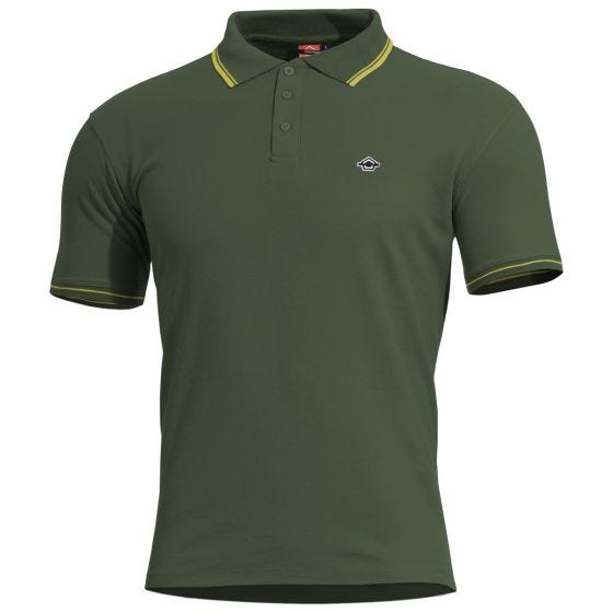Polo Pentagon Aniketos Stripes - SpringBok Green