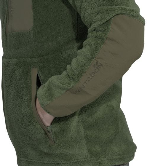 Sudadera con cremallera Pentagon Grizzly - Camo Green