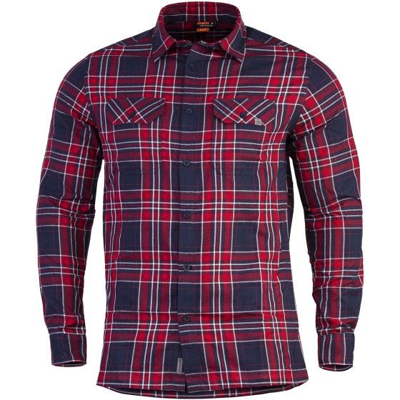 Camisa de manga larga Pentagon Drifter de franela en Red Checks