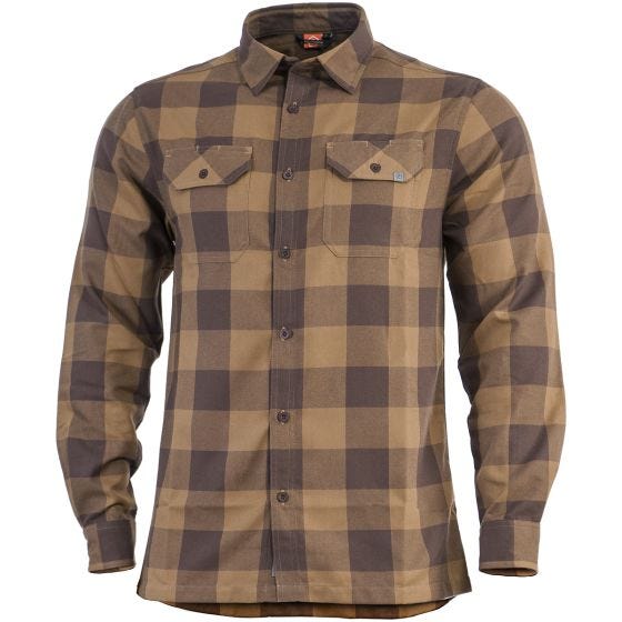 Camisa de manga larga Pentagon Drifter de franela en TB Checks