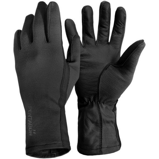 Guantes de piloto largos Pentagon en negro