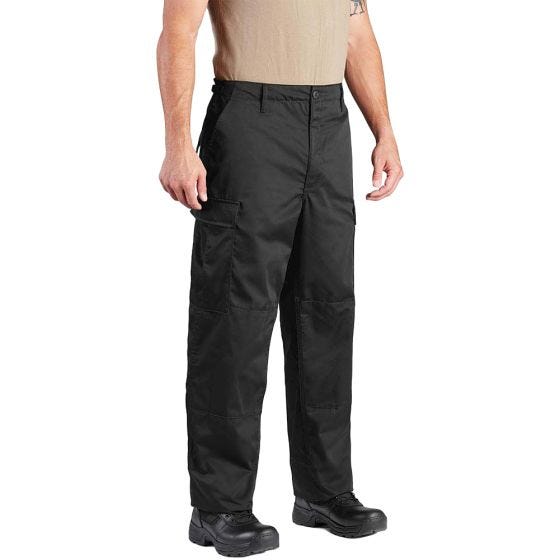 Pantalones de sarga de polialgodón Propper BDU con bragueta abotonada en negro