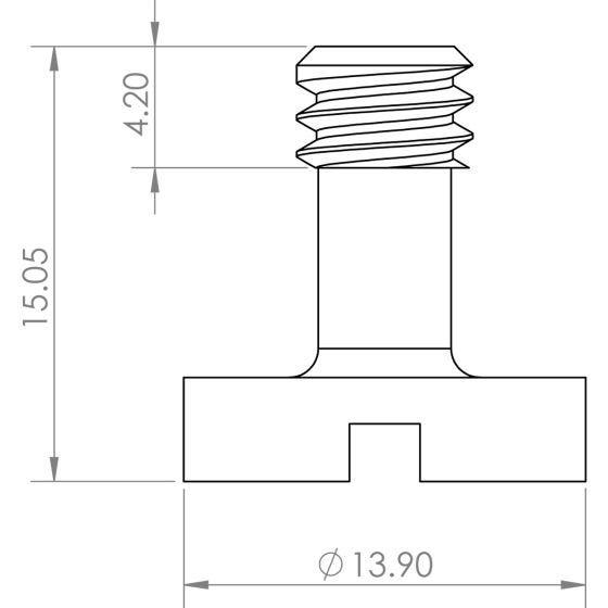 Tornillo ranurado moleteado Hazard 4 - Negro