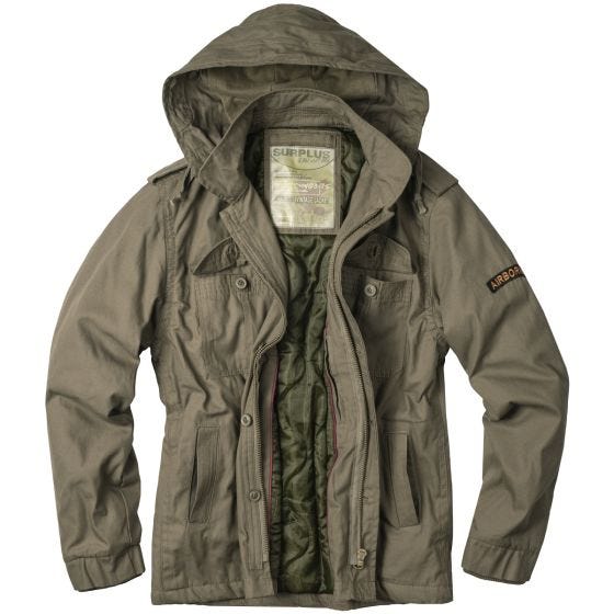 Chaqueta Surplus Airborne en verde oliva