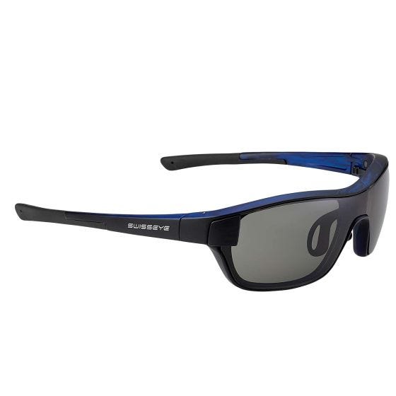 Gafas de sol Swiss Eye M-Cover S - Humo + Naranja + Lente transparente / Marco azul bruñido