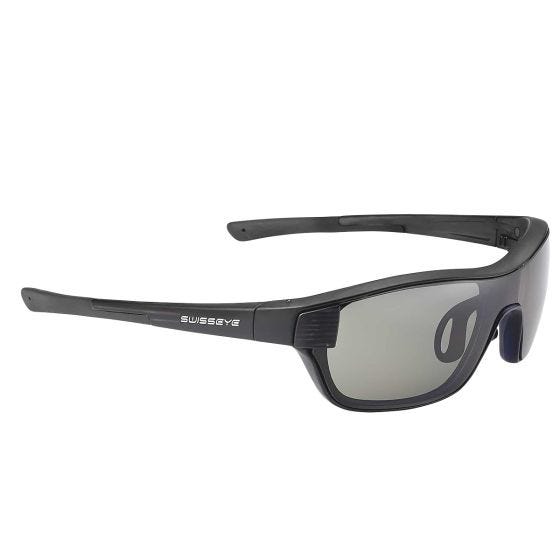 Gafas de sol Swiss Eye M-Cover - Humo + Naranja + Lente transparente / Montura negra mate despojada