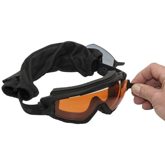 Gafas Swiss Eye G-Tac con lentes ahumadas + naranjas + transparentes y montura de goma en negro