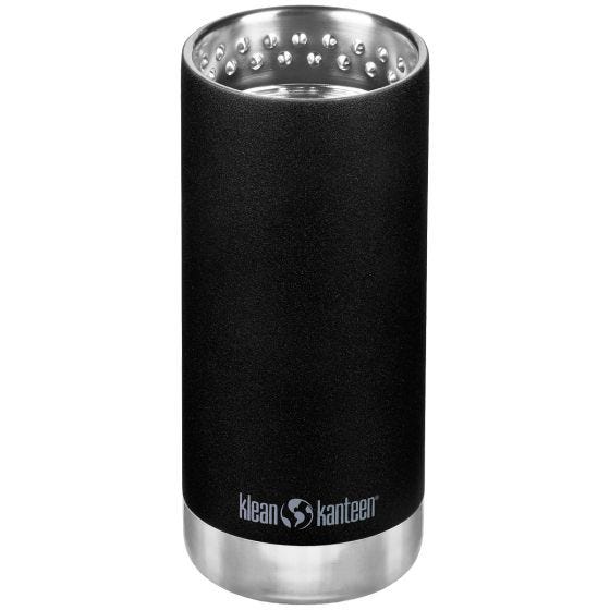 Botella térmica Klean Kanteen TKWide con tapa para beber de 355 ml - Negro