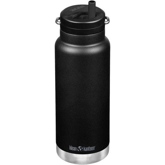 Botella térmica Klean Kanteen TKWide 946 ml Twist Cap w/Straw - Negro