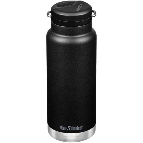 Botella térmica Klean Kanteen TKWide 946 ml Twist Cap w/Straw - Negro