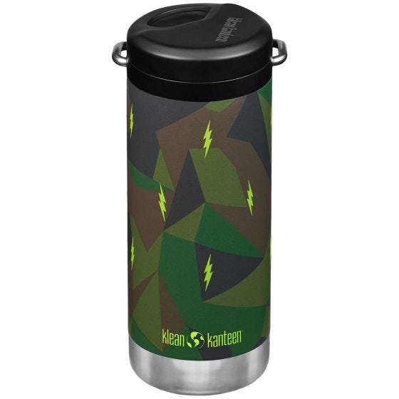 Botella con aislamiento Klean Kanteen TKWide 355ml Twist Cap w/Straw - Electric Camo