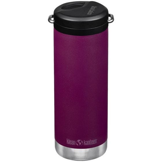 Botella térmica Klean Kanteen TKWide con tapa para beber de 473 ml Twist Cap w/Straw - Purple Potion