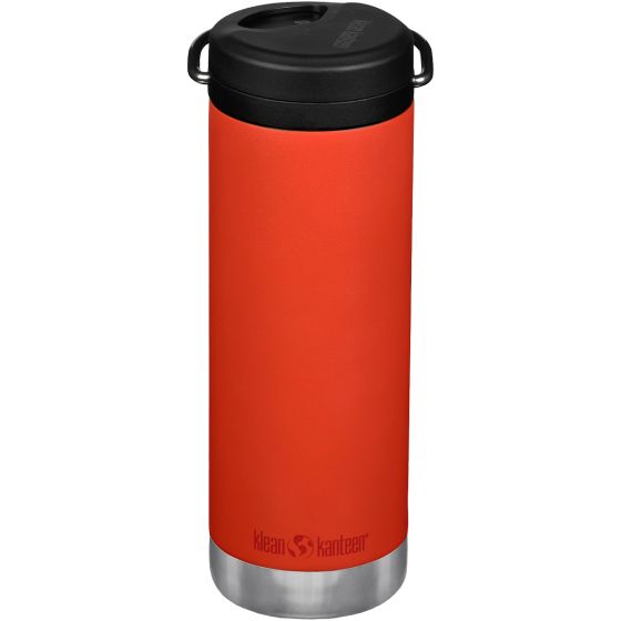 Botella térmica Klean Kanteen TKWide con tapa para beber de 473 ml Twist Cap w/Straw - Tiger Lilly
