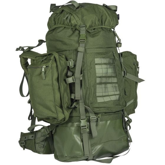 Mochila Teesar 100 l en verde oliva