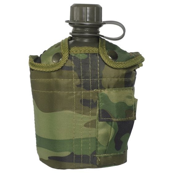Cantimplora de 1 litro con funda Mil-Tec en Woodland