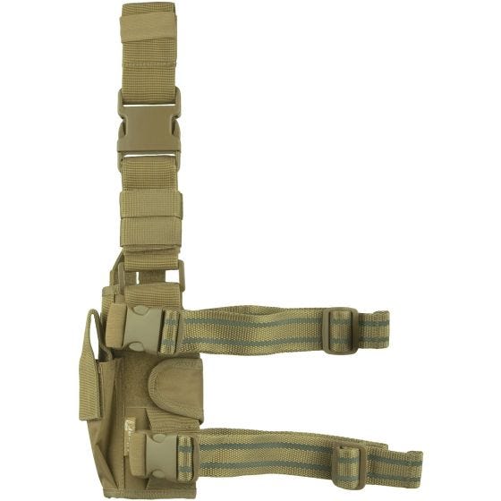 Funda de pistola ajustable para pierna Viper en Coyote