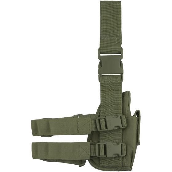 Funda táctica de pistola para pierna Viper para zurdos en verde