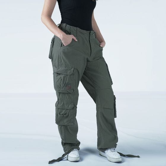 Pantalones Surplus Airborne Vintage Para mujer - Oliva