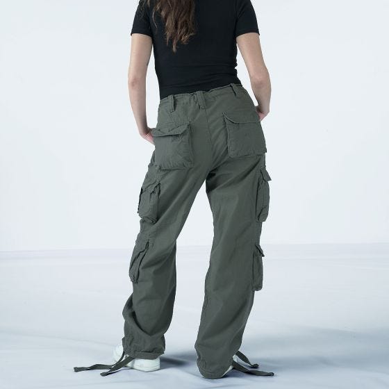 Pantalones Surplus Airborne Vintage Para mujer - Oliva