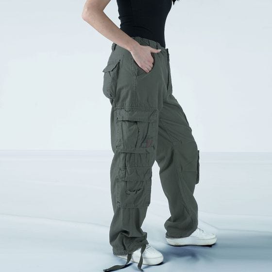 Pantalones Surplus Airborne Vintage Para mujer - Oliva