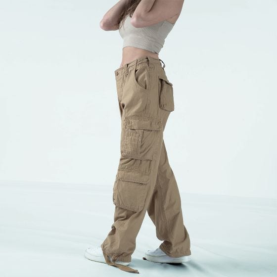 Pantalones Surplus Airborne Vintage Para mujer - Coyote