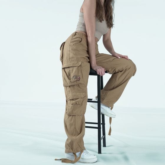 Pantalones Surplus Airborne Vintage Para mujer - Coyote