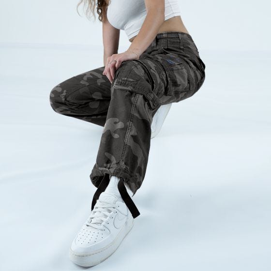 Pantalones Brandit Pure Vintage Para mujer - Dark Camo