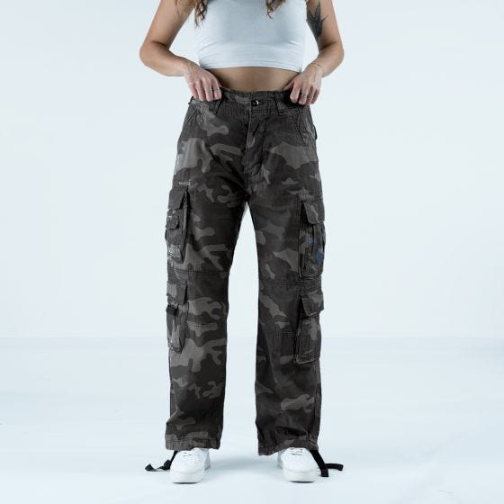Pantalones Brandit Pure Vintage Para mujer - Dark Camo