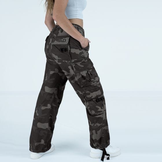 Pantalones Brandit Pure Vintage Para mujer - Dark Camo