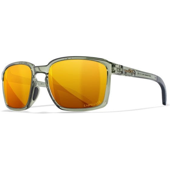 Gafas Wiley X WX Alfa - Captivate Polarized Bronze Mirror Lenses / Gloss Crystal Light Olive/Grey
