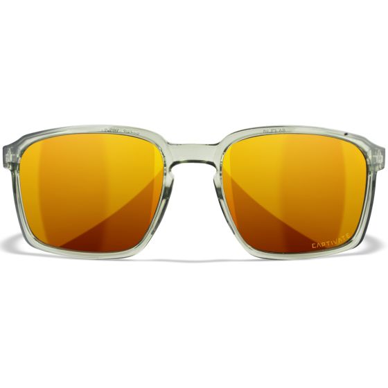 Gafas Wiley X WX Alfa - Captivate Polarized Bronze Mirror Lenses / Gloss Crystal Light Olive/Grey