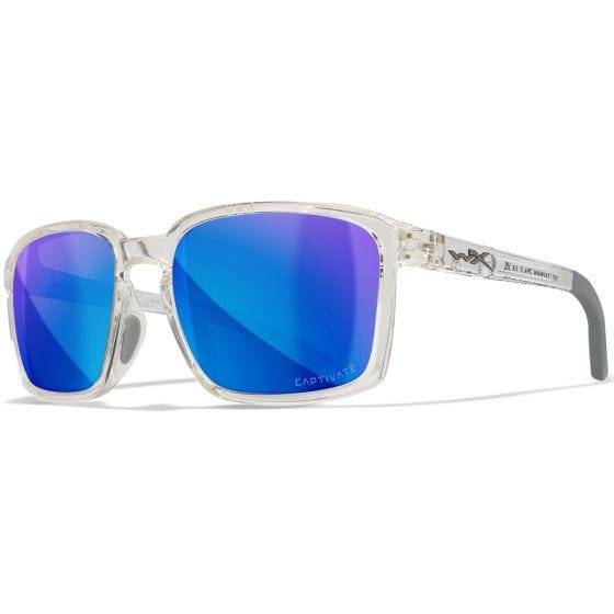 Gafas Wiley X WX Alfa - Captivate Polarized Blue Mirror Lenses / Gloss Clear Crystal Frame