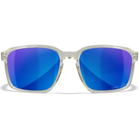 Gafas Wiley X WX Alfa - Captivate Polarized Blue Mirror Lenses / Gloss Clear Crystal Frame