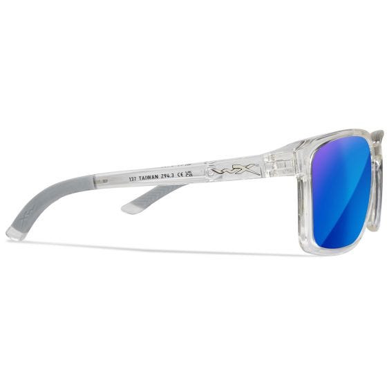 Gafas Wiley X WX Alfa - Captivate Polarized Blue Mirror Lenses / Gloss Clear Crystal Frame