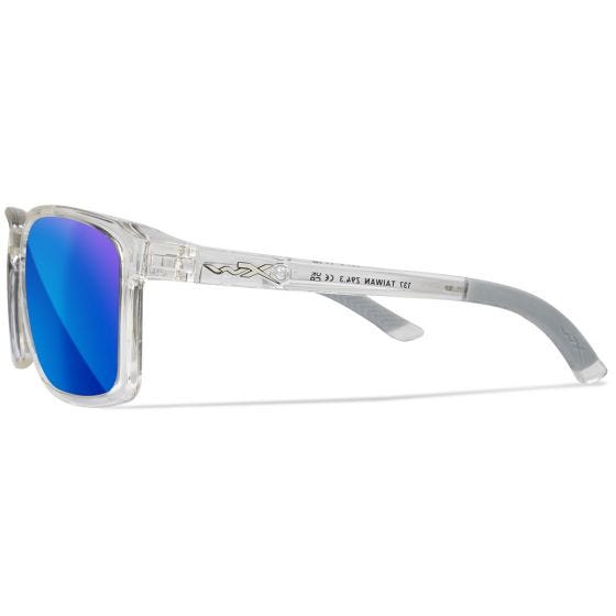 Gafas Wiley X WX Alfa - Captivate Polarized Blue Mirror Lenses / Gloss Clear Crystal Frame