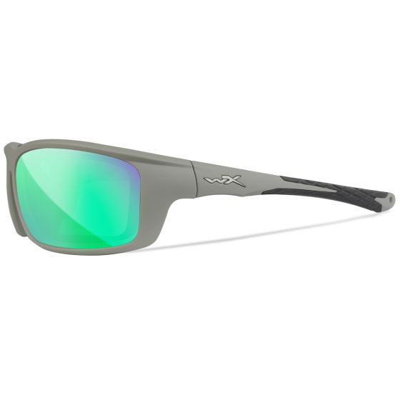 Gafas Wiley X WX Grid - Captivate Polarized Green Mirror Lenses / Matte Cool Grey Frame